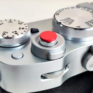 Botón obturador rojo de 7 mm para cámara - Accesorios para cámara, plateado y dorado, regalo para fotógrafos
