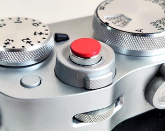 Botón obturador rojo de 7 mm para cámara - Accesorios para cámara, plateado y dorado, regalo para fotógrafos