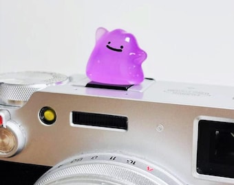 Ditto Camera Hot Shoe Cover: Luminous Resin Pokemon gift for DSLR & Mirrorless Camera
