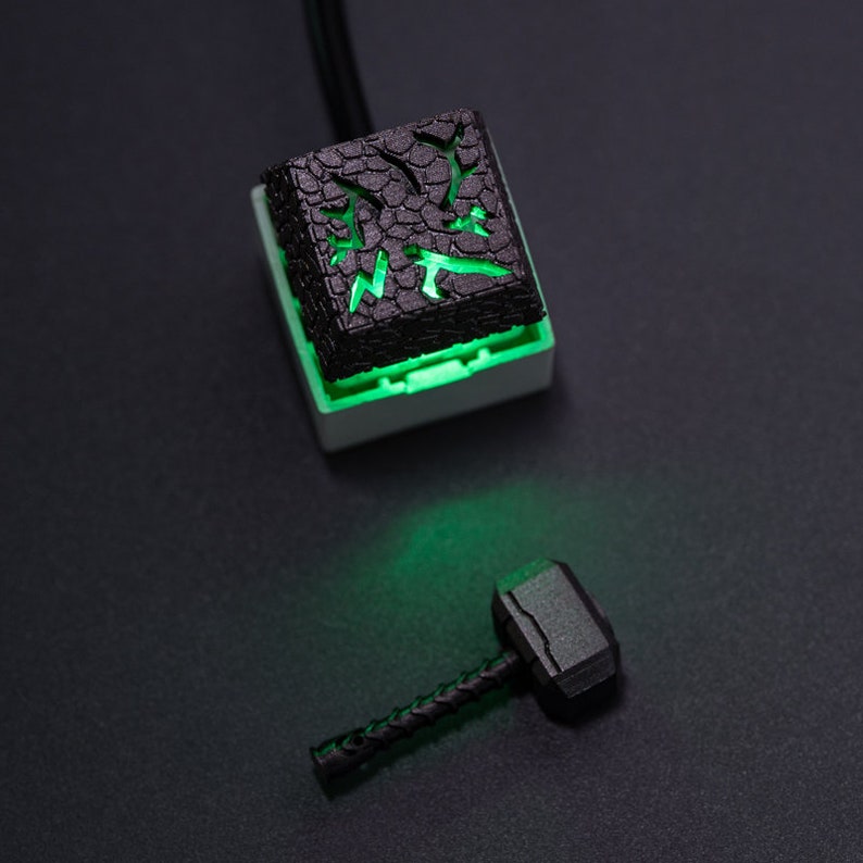 Thor Hammer Artisan Keycap: Magnetic Gamer Keyboard Cap image 4