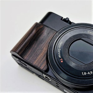 Poignée en bois noir personnalisée pour Sony RX100 i-Viii, poignée pour appareil photo, poignée pour appareil photo Sony RX100, cadeaux pour les amateurs de photographie, décoration pour appareil photo DSC