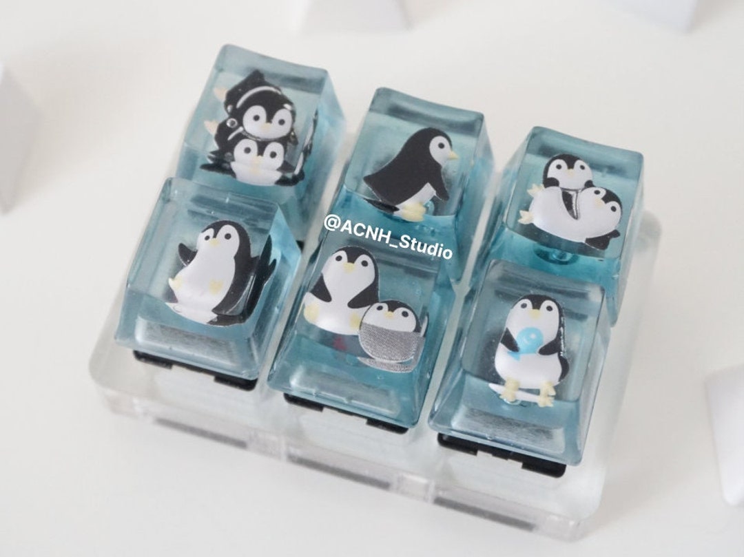 Cute Penguin Keycap, Animal Keycap, Resin Keycap, Artisan Keycap, Esc ...