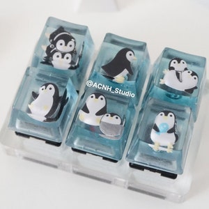 Cute penguin keycap, Animal keycap, Resin keycap, Artisan keycap, Esc keycap, anime keycap, Custom keycap, Cute keycap, Kawaii keycap