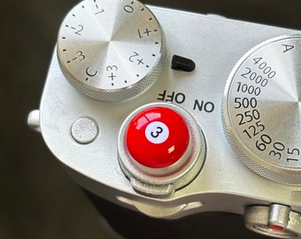 Custom Brass Camera billiards shutter button, Fuji/Leica/Nikon/Canon accessories, photography lover gifts