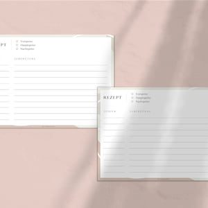 Printable Rezeptkarten Modern, Minimalistisch, Abstrakt