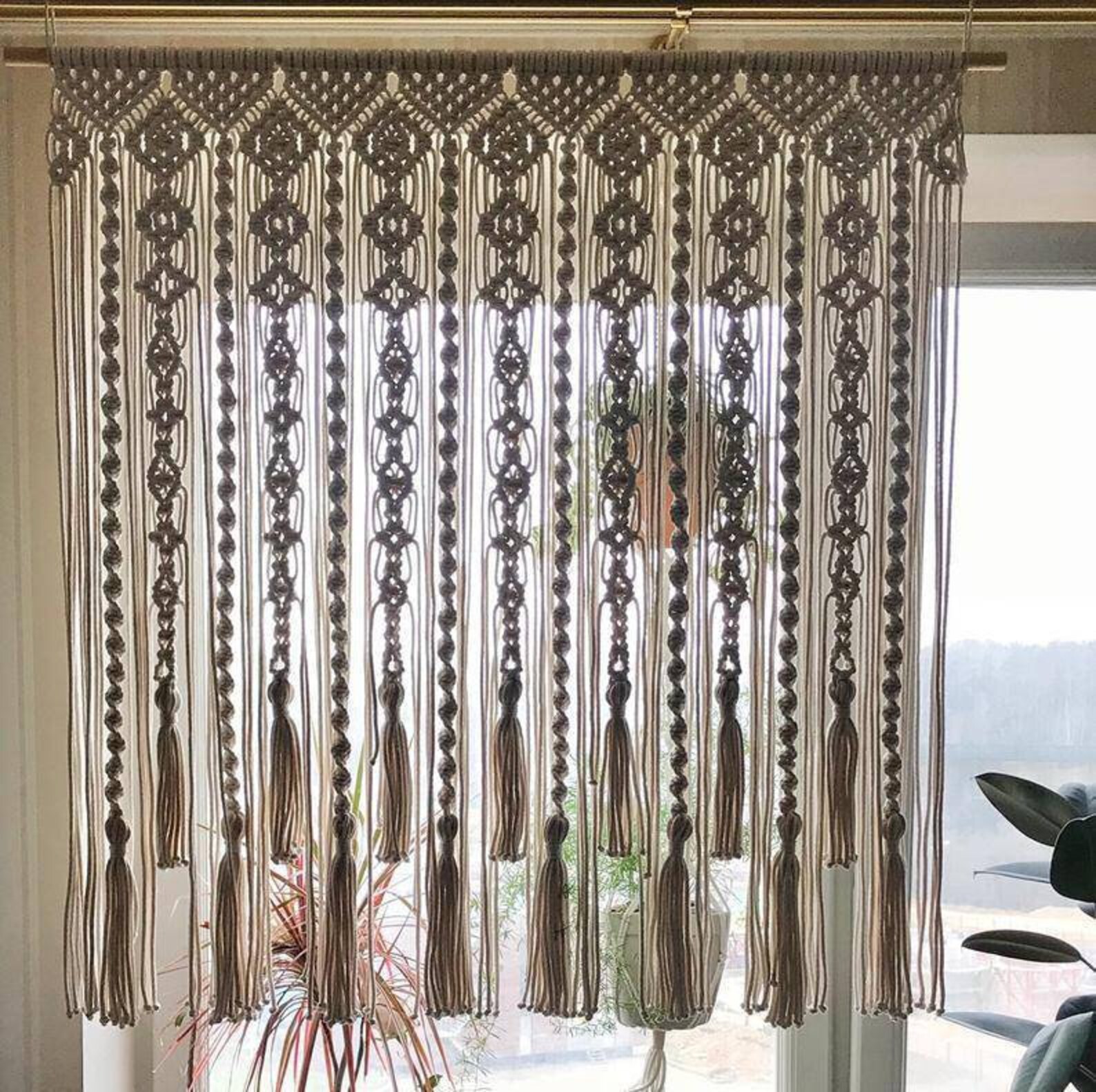 2021 Sale Handmade Macrame Large Curtain Bohemian Decoration Etsy