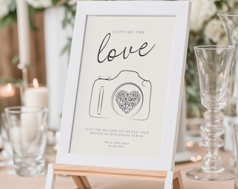 Personalized Wedding Photo QR Code Sign (Digital Download)