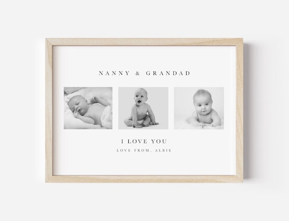 Personalised Grandparent Photo Collage Gift | Gift for Grandparents | A4 A5 Print | UNFRAMED | Nanny Grandad Grandparent Gift