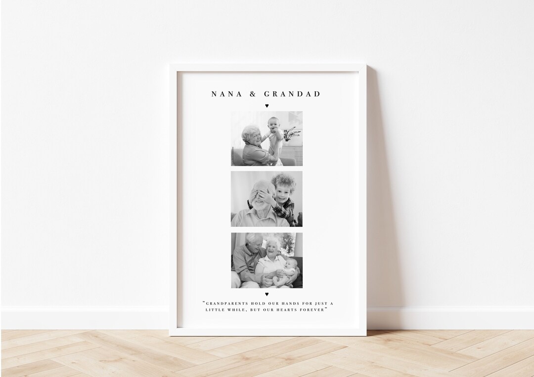 Personalised Grandparent Photo Collage Gift Gift for Grandparents A4 A5
