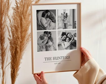Collage de fotos personalizado / Regalo fotográfico / Impresión familiar
