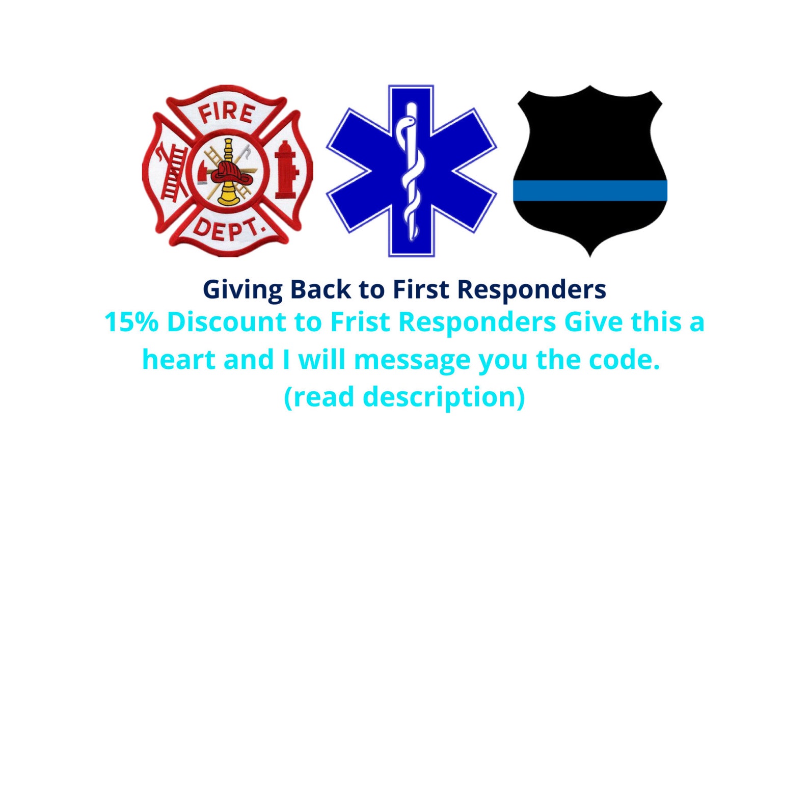 Discount First Responders Etsy