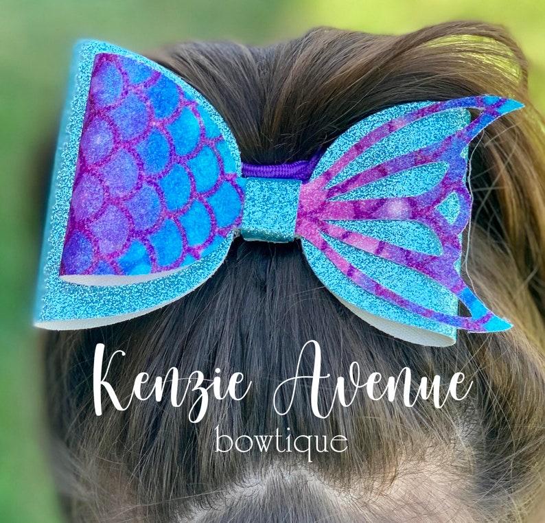 Download Mermaid Tail Hair Bow SVG/PDF Template | Etsy