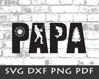 Download Papa Fishing Svg Etsy