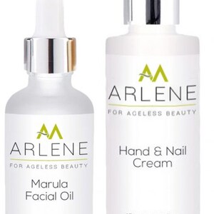ARLENE by AMPRAD COSMETICS Marula Facial Oil 50ml and Hand & Nail Cream 150ml Promo Pack