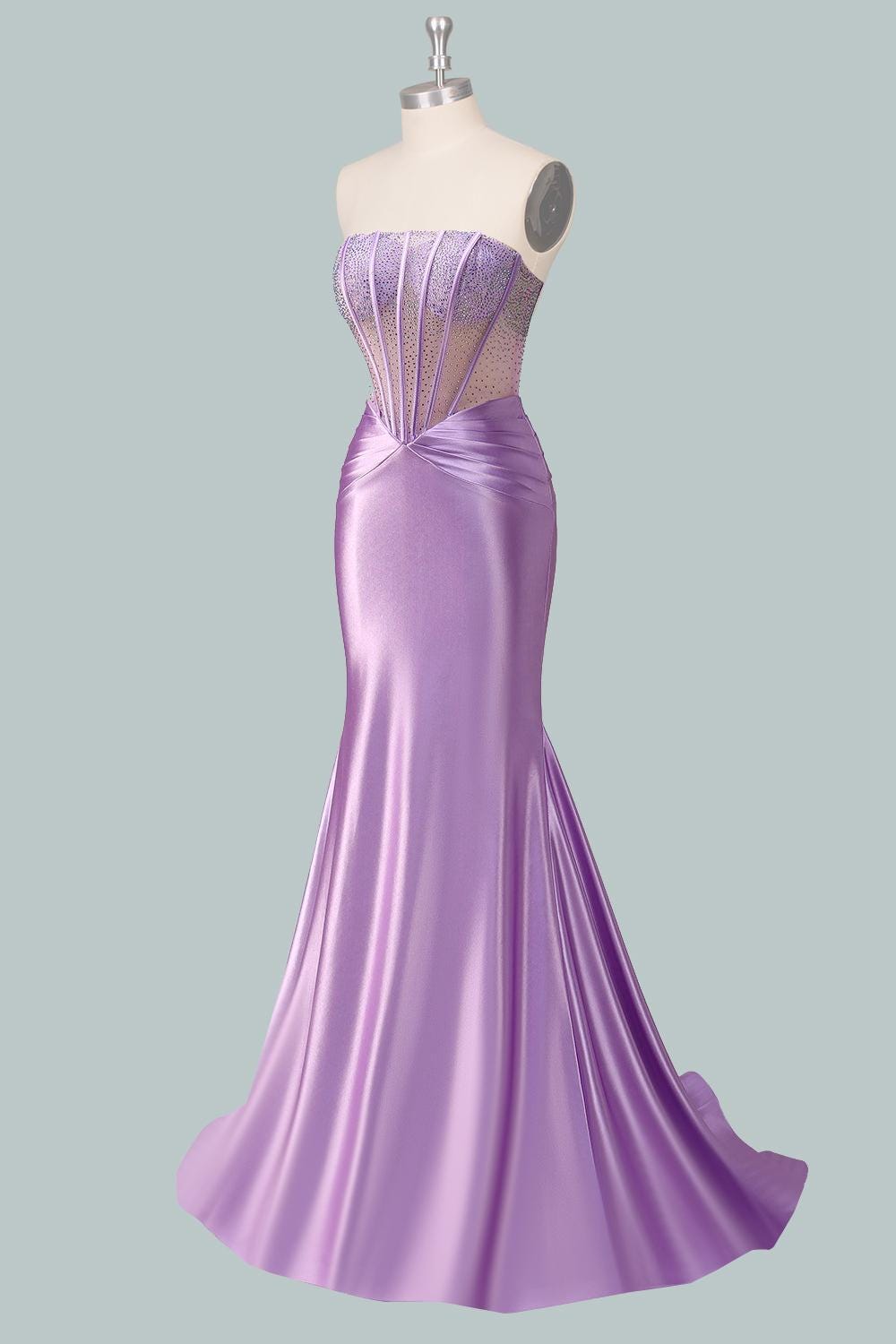 Lila Esmerilada Azazie Marchella Vestidos Invitada Boda | Azazie ES, image size:1000x1500