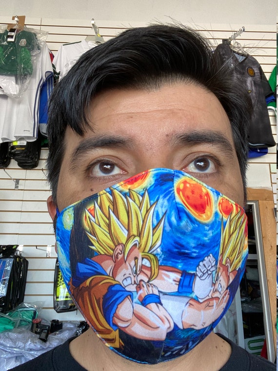Dragon Ball Z Goku Y Vegeta Mask Handmade Washable Reusable Etsy