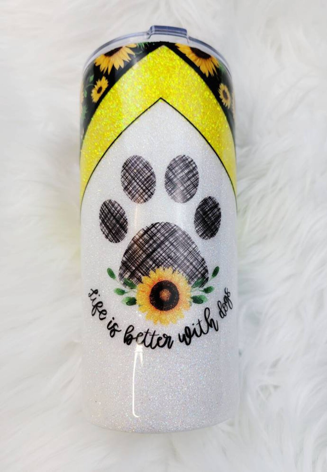 Life is better with dogs tumbler Etsy