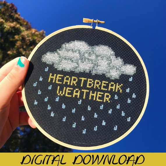 Heartbreak Weather Cross Stitch Pattern Niall Horan One Etsy