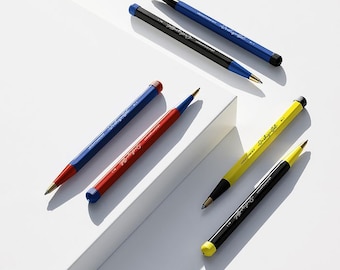 Drehgriffel, Twist Ballpoint Pen Made From Precision-milled Aluminium and Brass - Bauhaus Edition