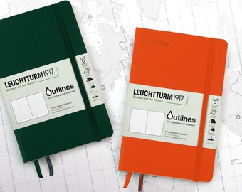 Paperback (B6+) Outlines Waterproof Notebook, Softcover, Dotted - Leuchtturm1917