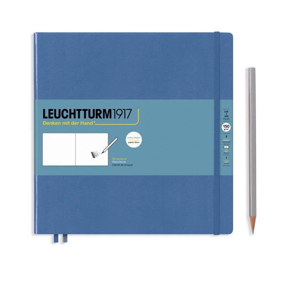Leuchtturm1917 sketchbook with my name embossed on the cover
