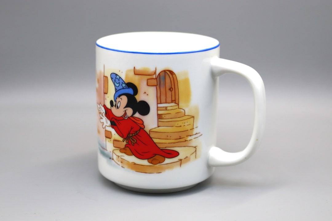 Vintage Disney Mug Walt Disney World Japan Ceramic Wizard Etsy