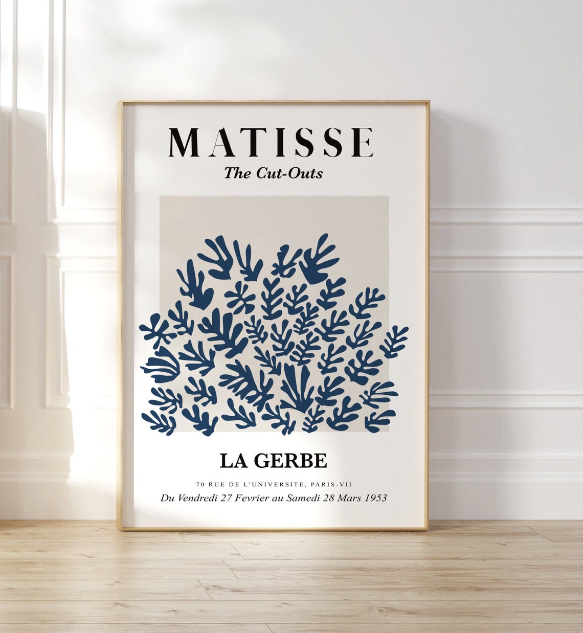 Henri Matisse Cut Outs Art Navy Blue Art Minimalist Wall Art Etsy 