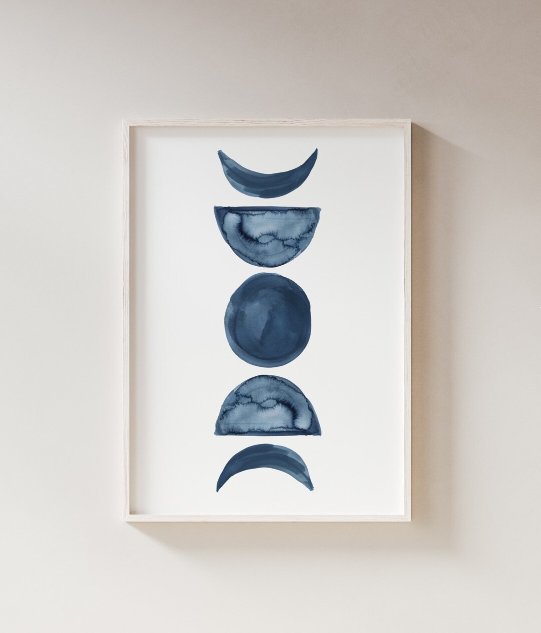 Moon Phase Print Boho Luna Art Moon Phases Wall Hanging - Etsy