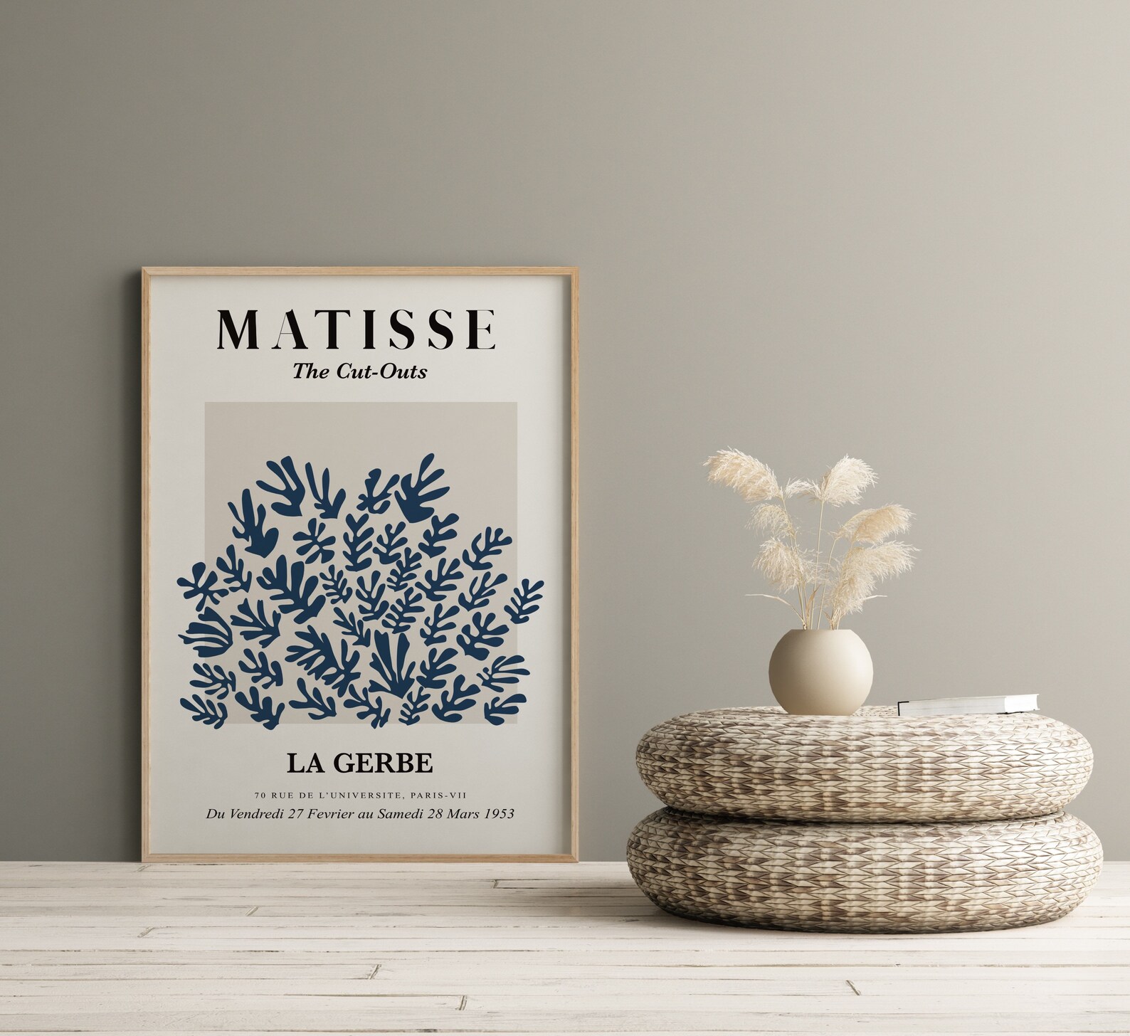 Henri Matisse Cut Outs Art Navy Blue Art Minimalist Wall Art Etsy 