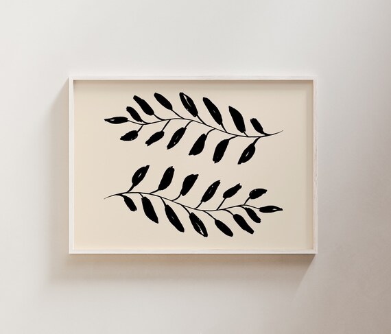 Wildflowers Print | Floral Line Art | Minimalist Botanical Print | Neutral Decor | Boho Home Decor | Minimal Room Wall Art | Fine Line Art