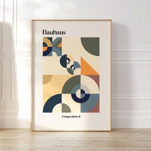 Bauhaus Art Print, Abstract Geometry Wall Art, Mid Century Modern Art, Minimalist Decor, Composition I, Bauhaus Poster, Modern Abstract Art