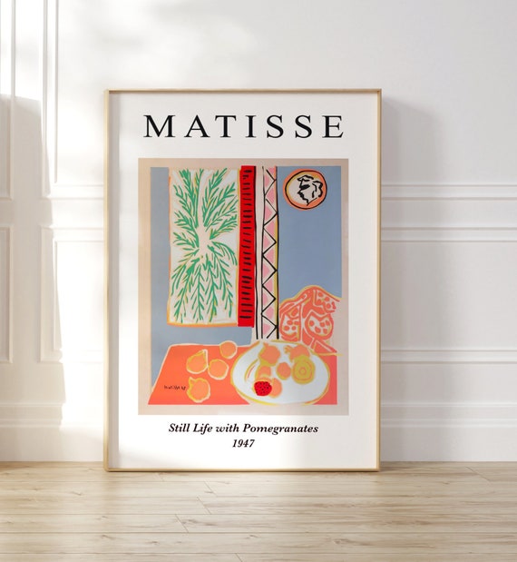 Henri Matisse Art Print, Still Life With Pomegranates Print, Mid Century Modern Decor, Living Room Wall Art, Matisse Exhibition Art Print