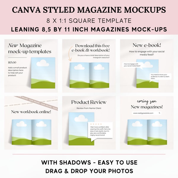 Styled Mockups, Magazine Mockup, Ebook Mockup, Printables Mockup, Canva Mockups, Digital Mockup, Workbook Mockup, Mockup Canva