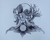Mother Earth - Linocut Print
