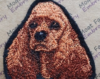 Cocker Spaniel Embroidered Patch / Badge - Iron On