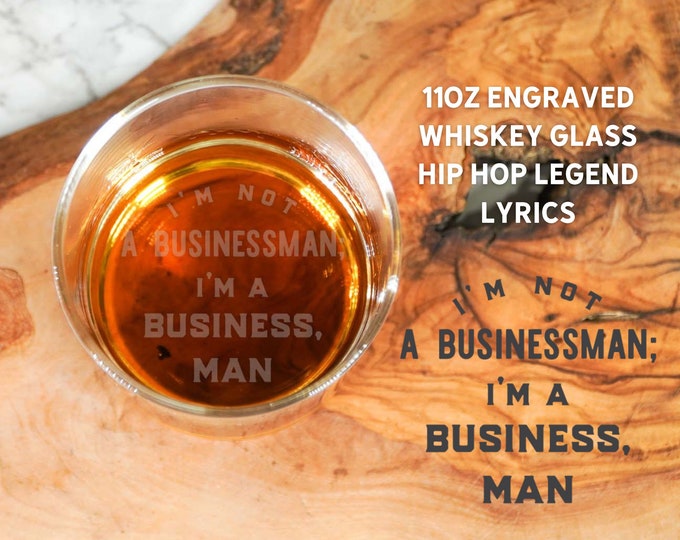 Jay-Z Legends Hip Hop Song Lyrics Engraved Whiskey Glass Gift, Fun Gift for Friend, 90s Nostalgia, Gift for Him