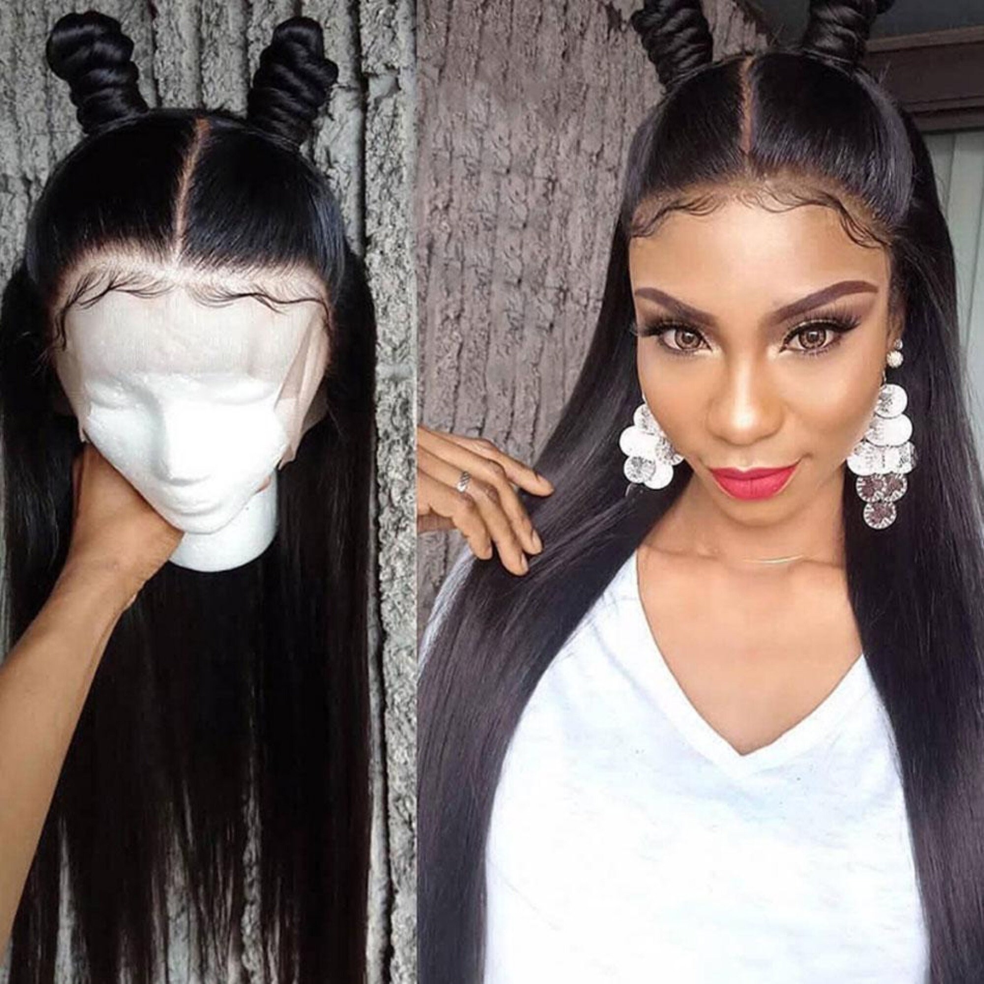 Human hair full lace front wigs 2025