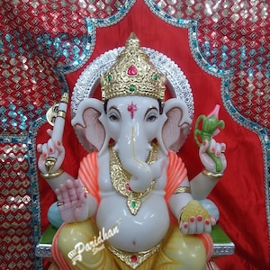 Lord ganesha Marble Statue-Marble Ganesh Statue For Home Mandir/Temple/Office-ganesh idols Home-Vinayagar Statue-Ganpati Murti Sculptures