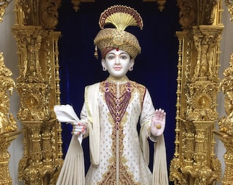 Pure Handmade BAPS Swami Narayan ji Clothes for Marble Statue-Kahna Lal Ji Poshak for marble Idol-Laxmi Narayan Marble Idol Vagha
