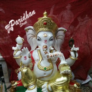 Ganesh idols For Home-Marble Ganesh Statue For Home Mandir/Temple/Office-Vinayagar Statue-Ganpati Murti Sculptures-Lord ganesha Statue