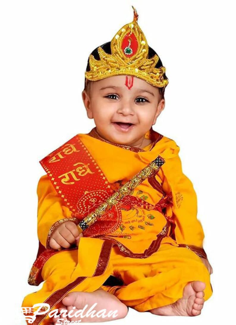 Baby Boy Krishna CostumeKrishna Dress For Baby BoyKrishna Etsy