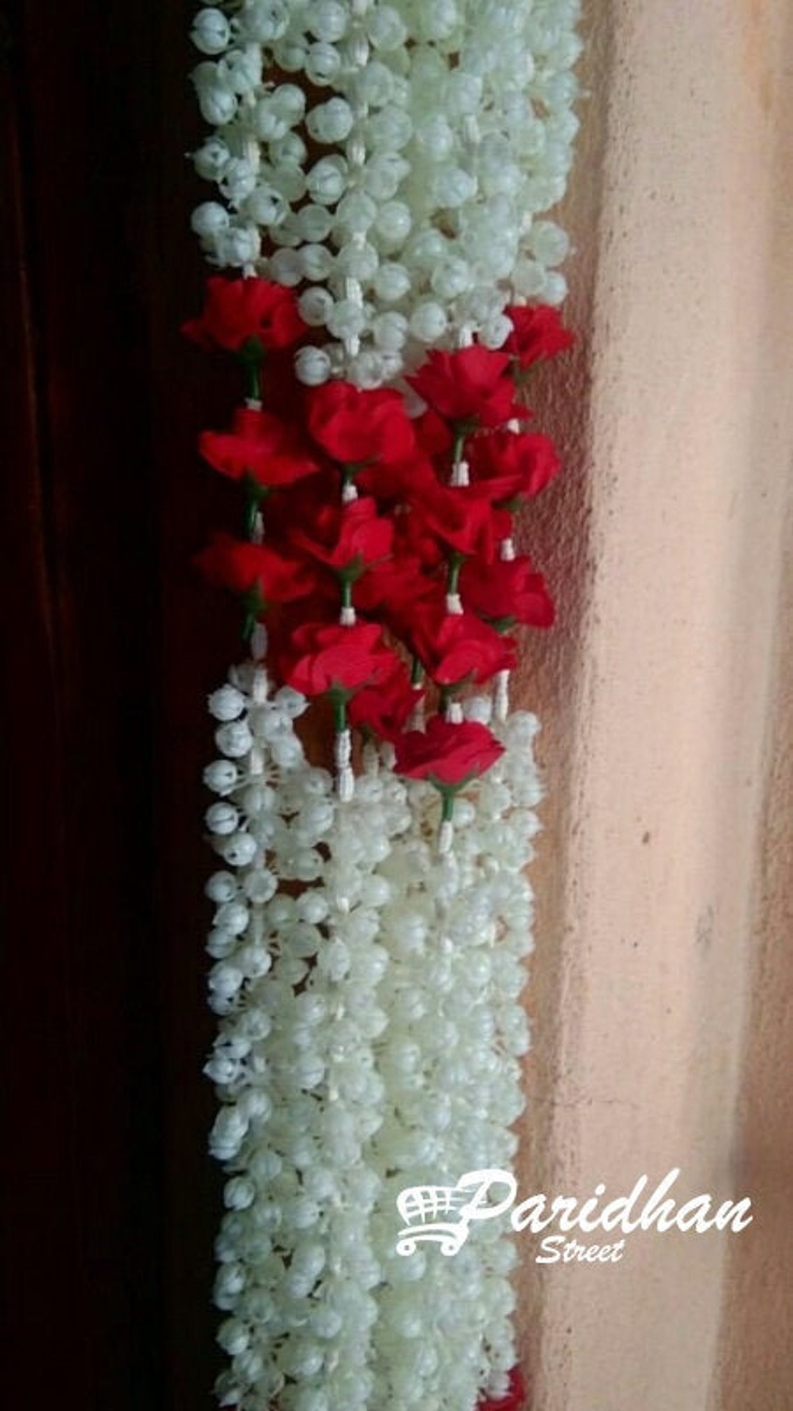 Artificial Jasmine Flower Garland6 String Mogra Buds Etsy