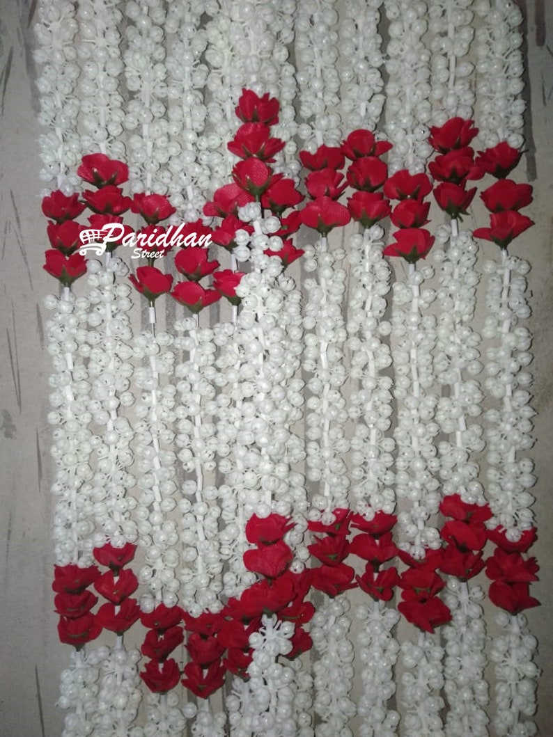 Artificial Jasmine Flower Garland6 String Mogra Buds Etsy