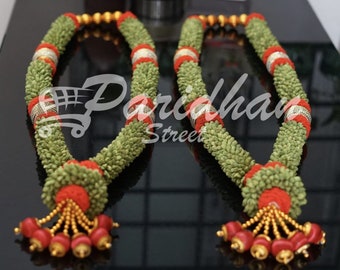 South Indian Wedding Garland-Cardamom Garland-Natural Green Cardamom Garland For Wedding-Elaichi/Cardamom Malai-Idol Garland-Statue Garland