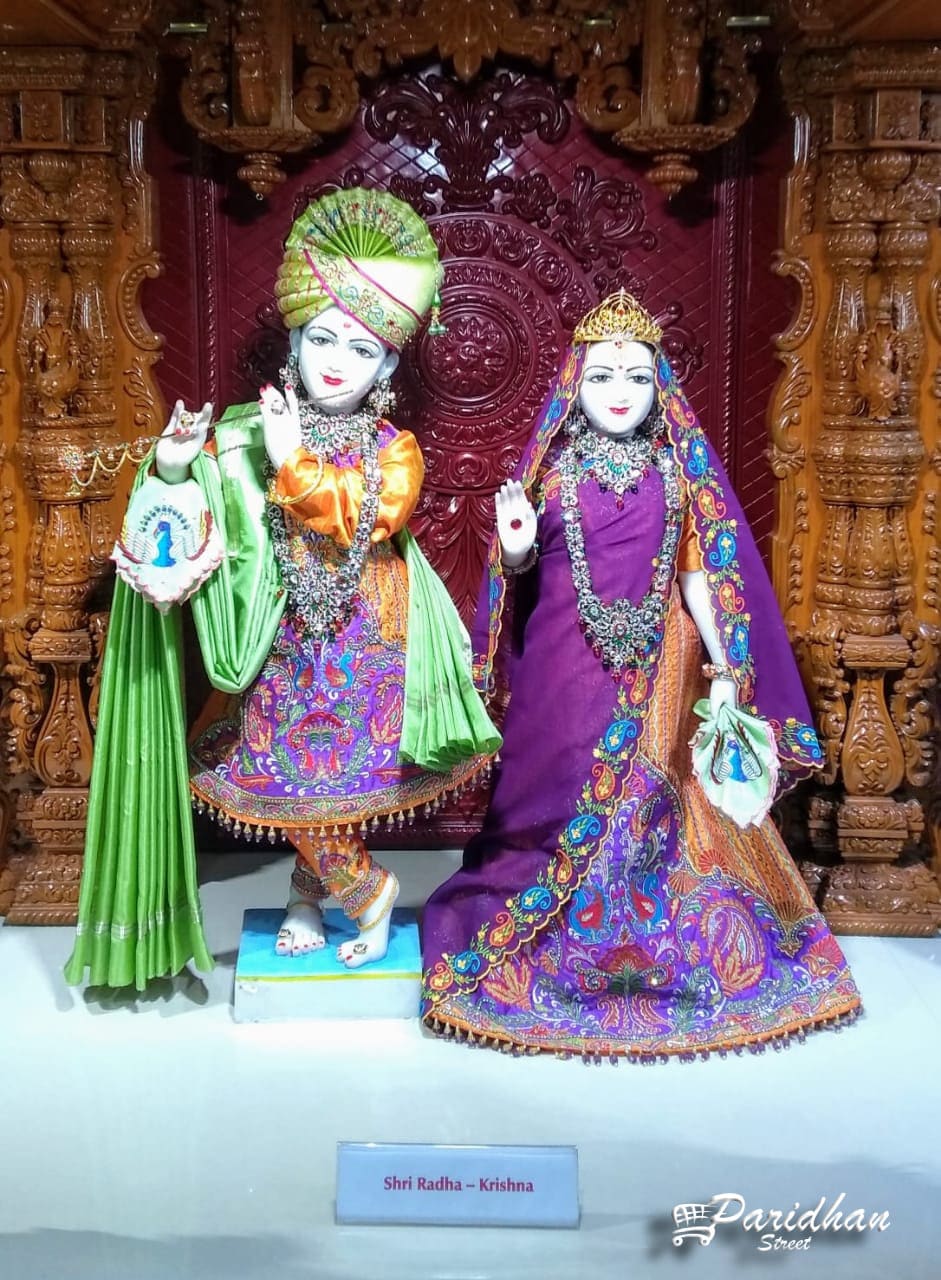 Radha Krishna Marble Statue Clothes Pure Handmade Laxmi Narayan Handmade Dress for Marble Statue Large God Deities Poshak Vagha Dress Cloth