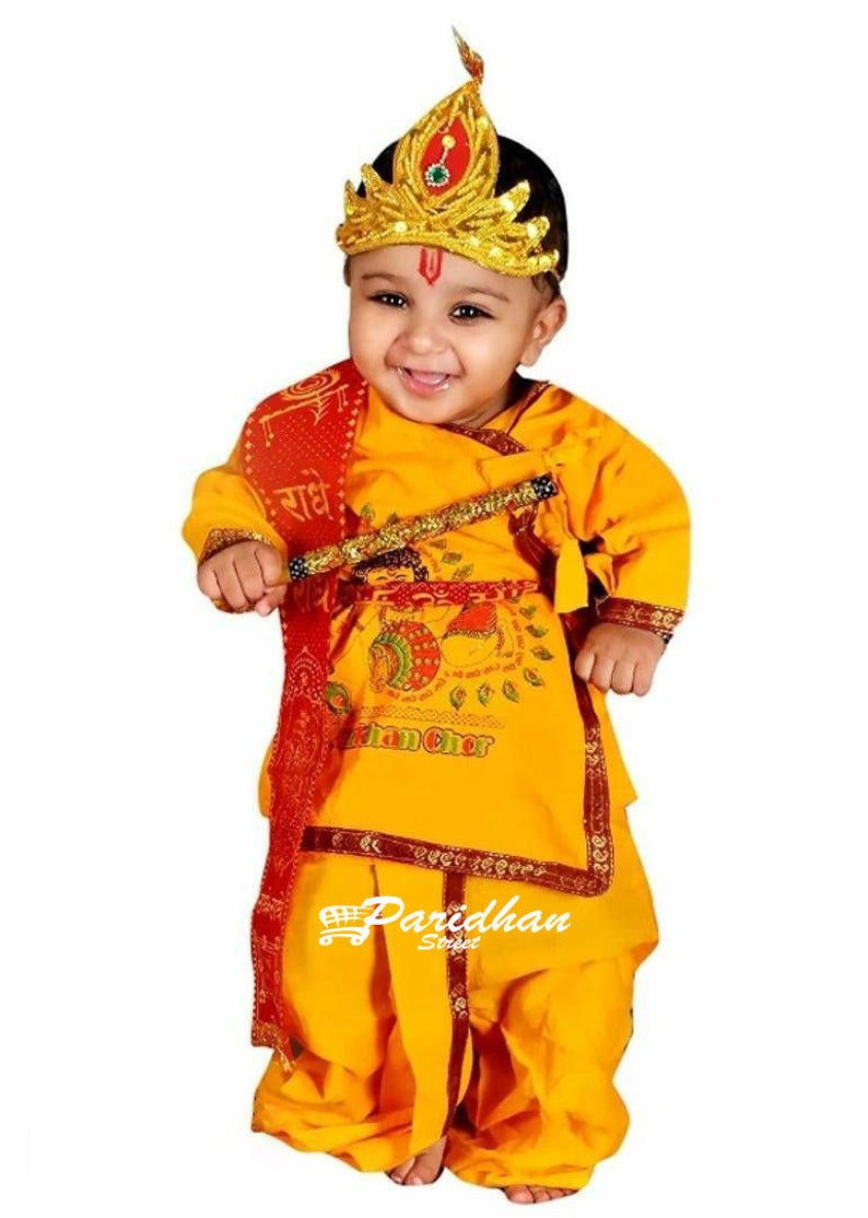 Baby Boy Krishna CostumeKrishna Dress For Baby BoyKrishna Etsy