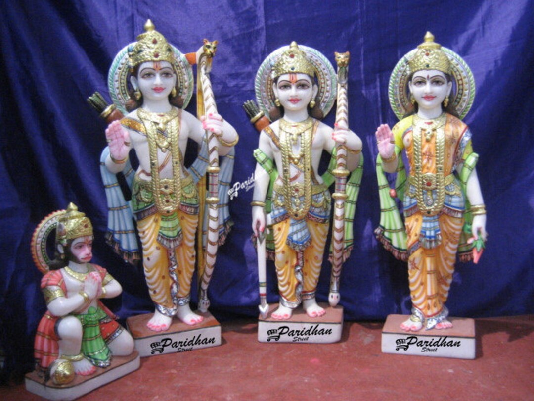 Buy Marble Ram Parivar Murti Ram Durbar Idol-ram Durbar Marble ...