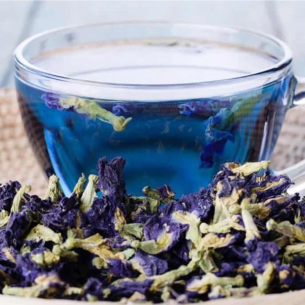 1000g Organic Blue Butterfly Pea Flower Tea | Pure Organic Natural Herbal Blue Drink | Clitoria ternatea Herbal Tea | NON_GMO Herbal  Tea