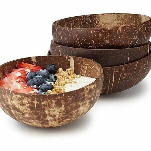 COCONUT BOWLS | Buy 4 Get 1 Free | Wooden bowls  | Organic, Assai Bowl |  No Plastic | Noodle Bowl | Buddha | Love 2022 | Christmas gift