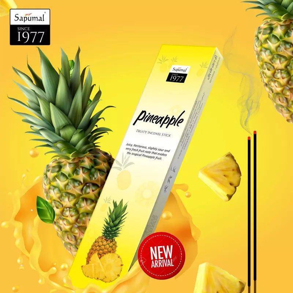 Incense Sticks Sapumal Pineapple Flavoured Incense Sticks Etsy
